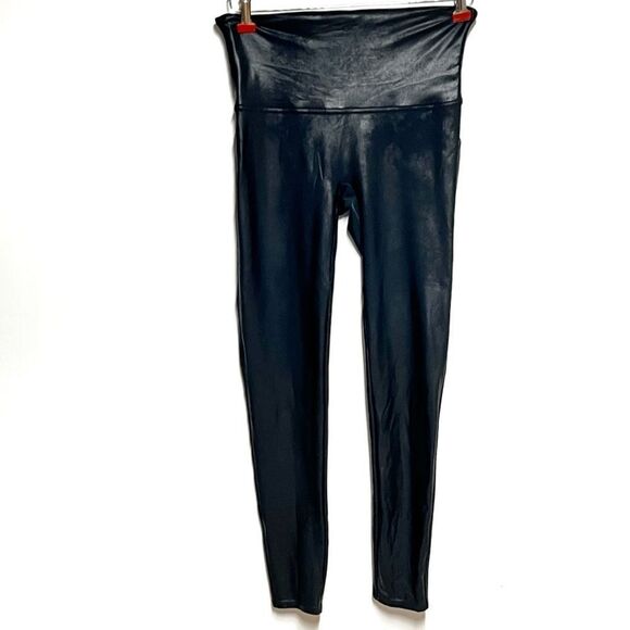 Spanx Black Faux Leather Leggings Womens Sz XL - Picture 7 of 11